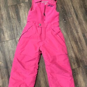 Snozu Bright Pink Kids Snow Overalls